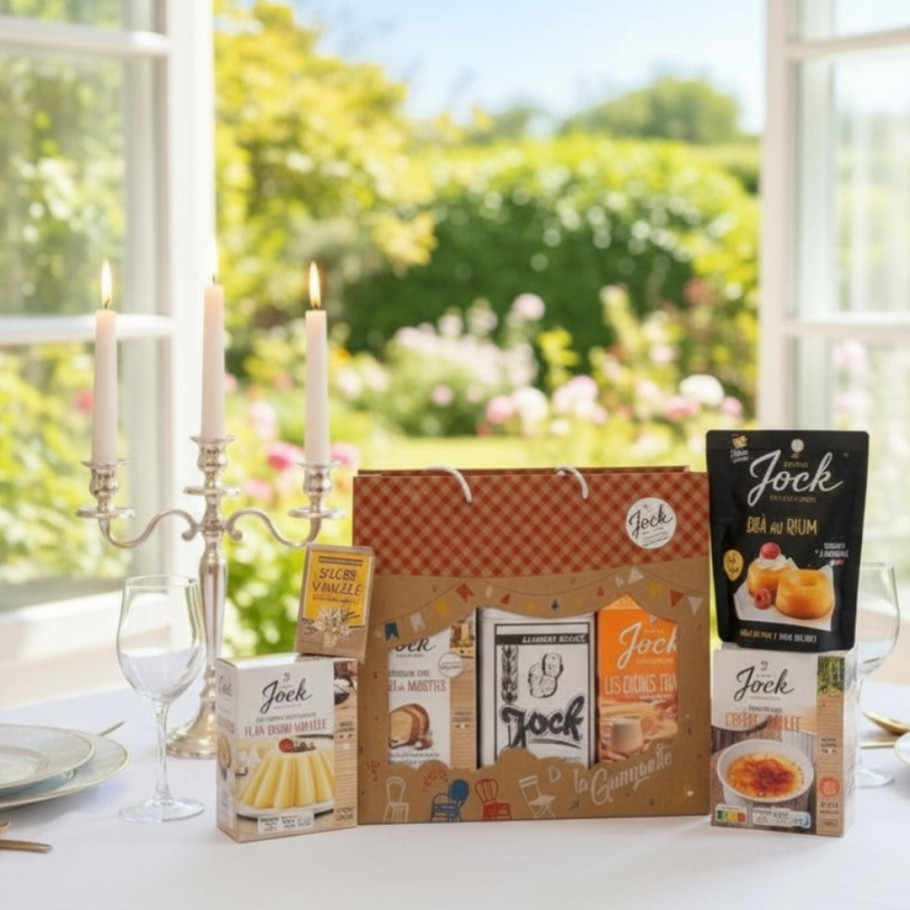 Pochette Baba au rhum et son assortiment