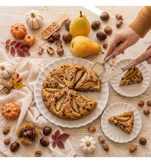 préparation gateau noisettes du lot et Garonne moelleux et facile maison jock