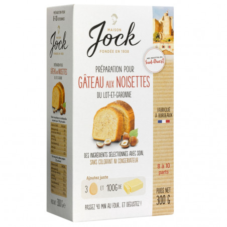 préparation gateau noisettes du lot et Garonne moelleux et facile maison jock