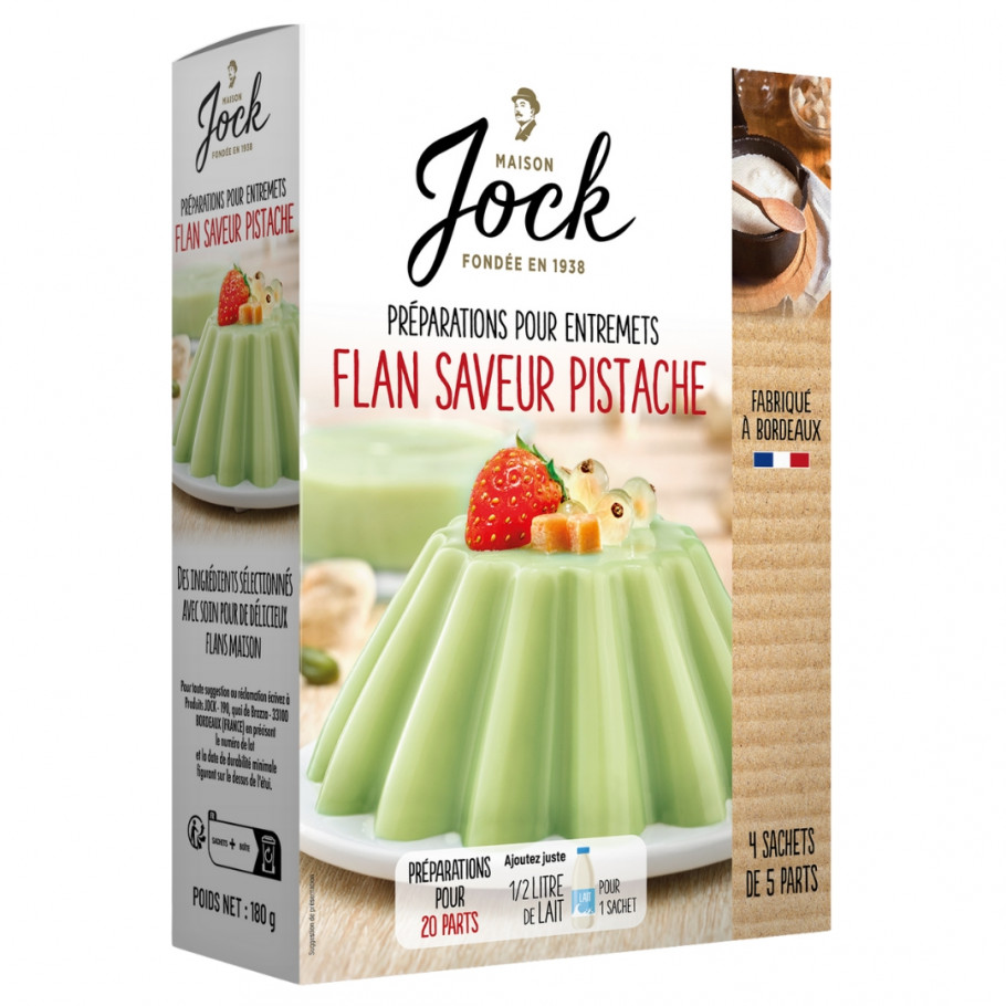 Préparation Entremet Flan Pistache