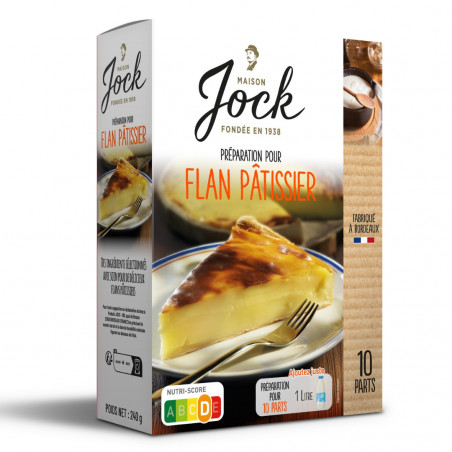 préparation flan pâtissier onctueux et fondant maison jock