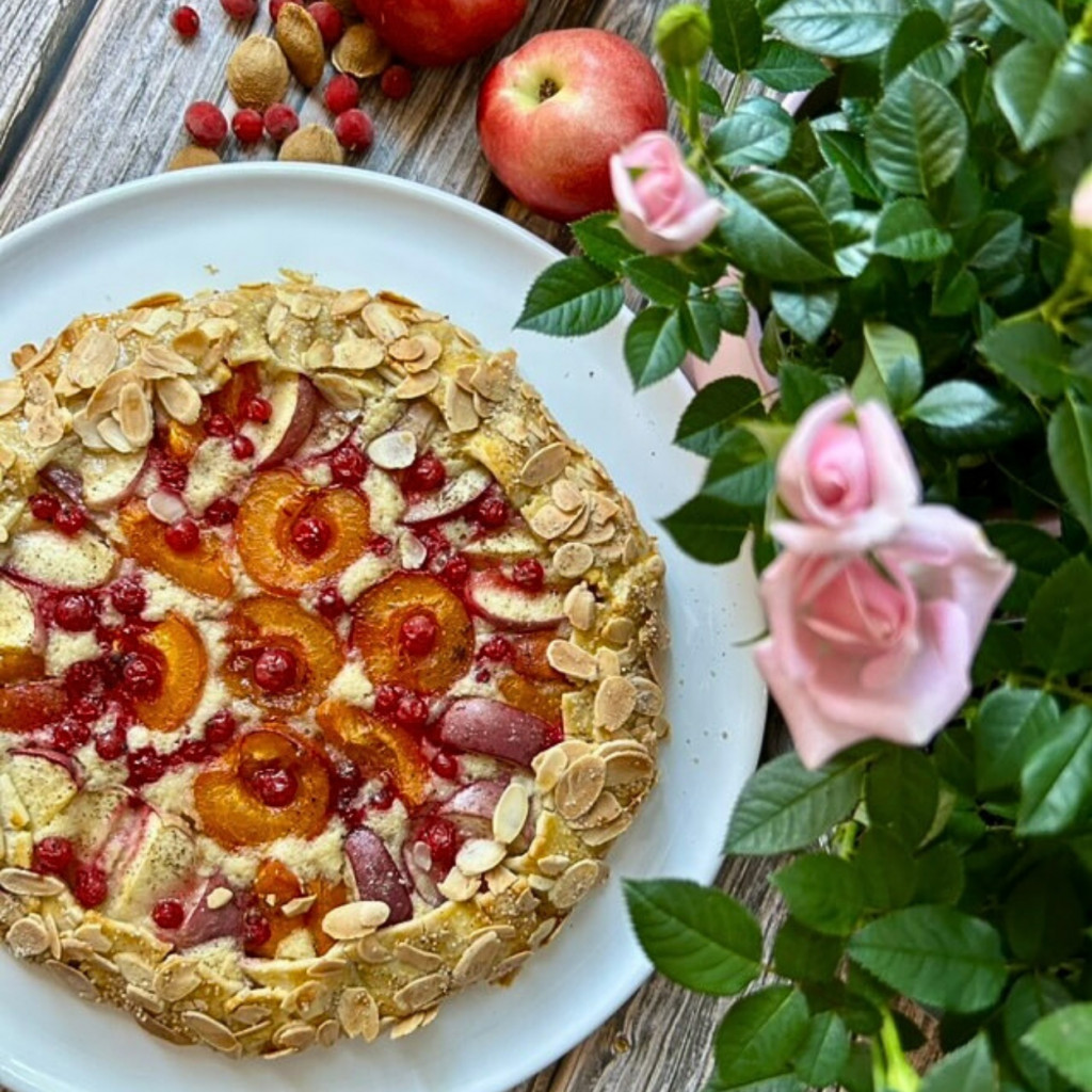 Recette Tarte Rustique Abricots Nectarines  Groseilles