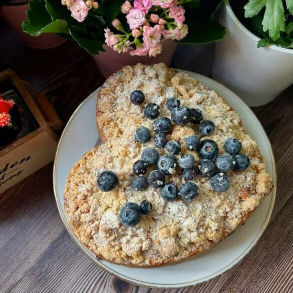 Recette Crumbcake aux myrtilles