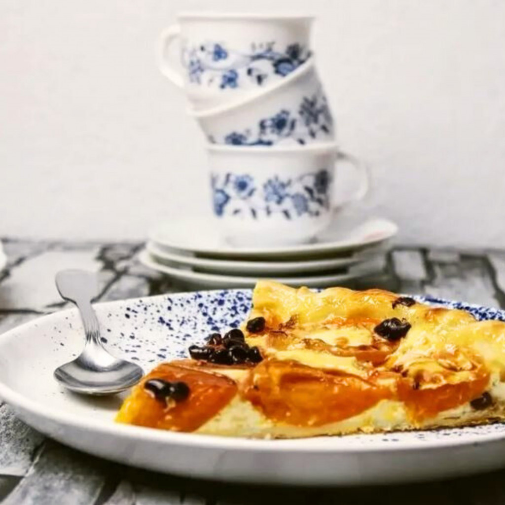 Recette Tarte normande aux abricots et pépites de chocolat