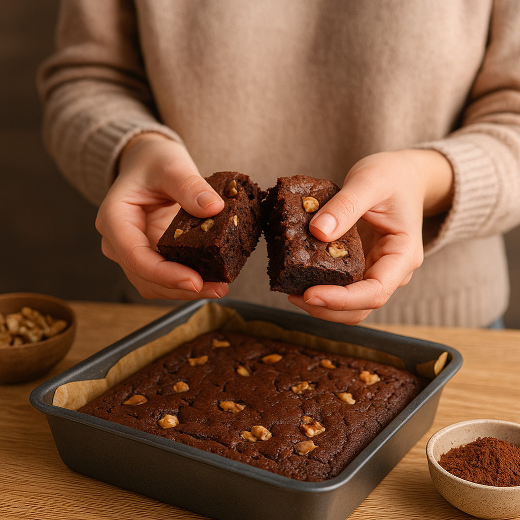 Recette Brownie fondant au cacao et compote