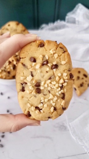 Recette Biscuits croustillants à la cacahuète et au chocolat 