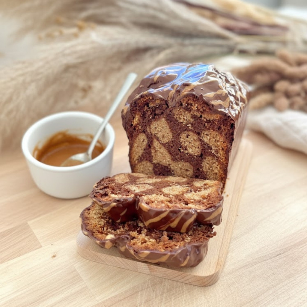 Recette Cake Marbré Cacahuète-Chocolat