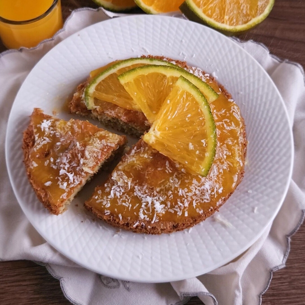 Recette du Moelleux Solaire Orange et Coco SANS GLUTEN