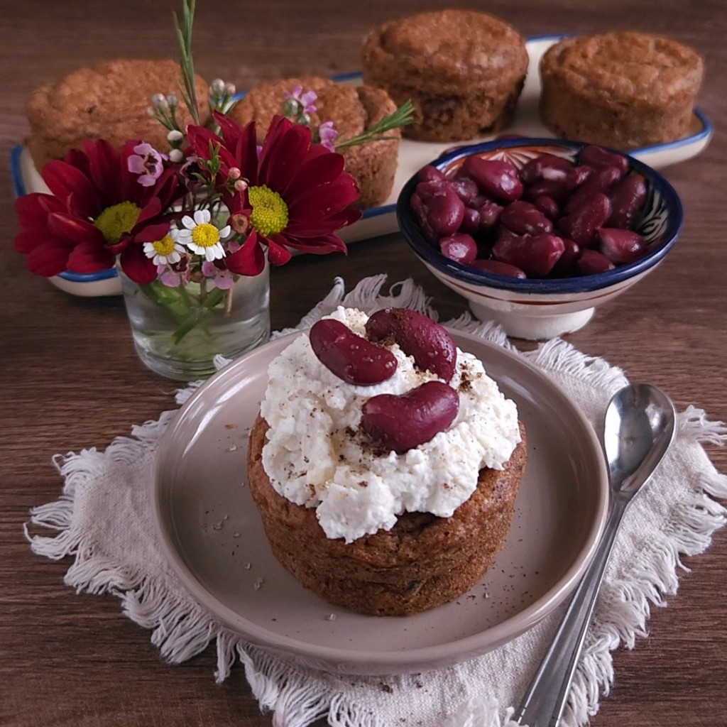 Recette des Muffins Moelleux Haricots Rouges et Vanille SANS GLUTEN 