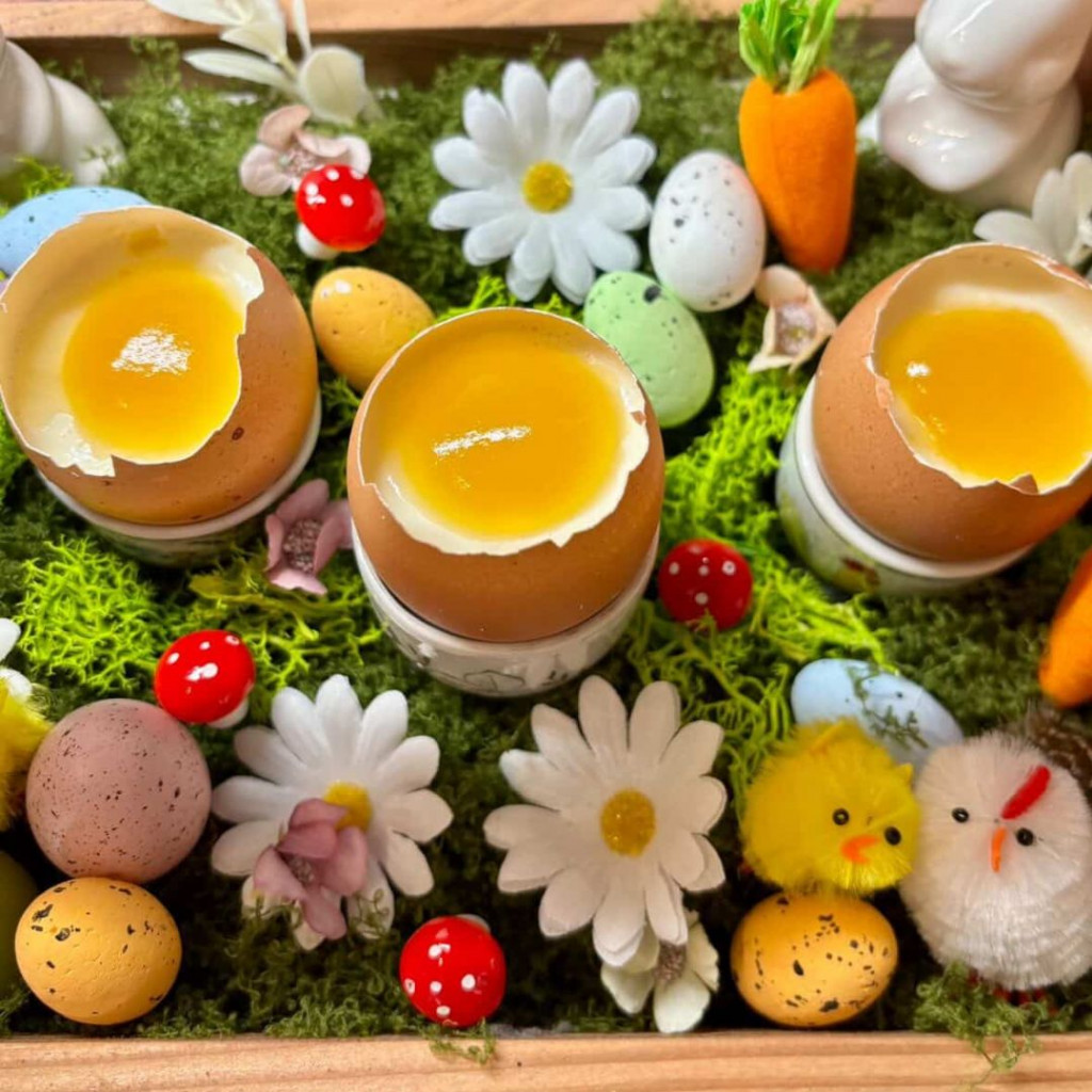 Recette Trompe-l'œil de Pâques : L'Œuf Coque 