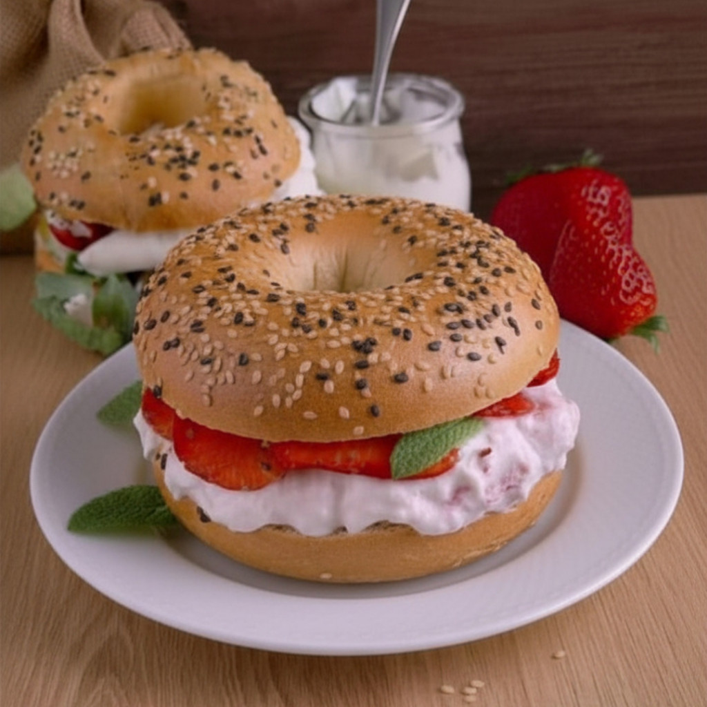 Le Bagel Sucré : Fraise & Ricotta ??