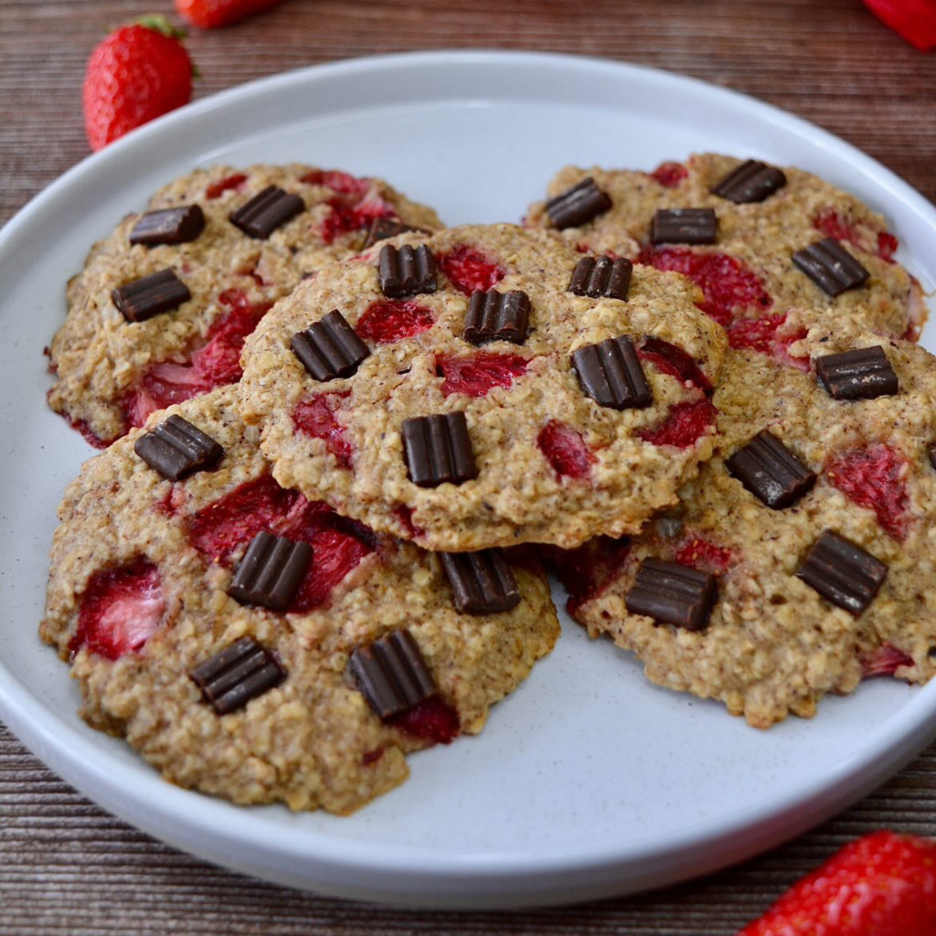 Recette Cookies fraises et pépites de chocolat