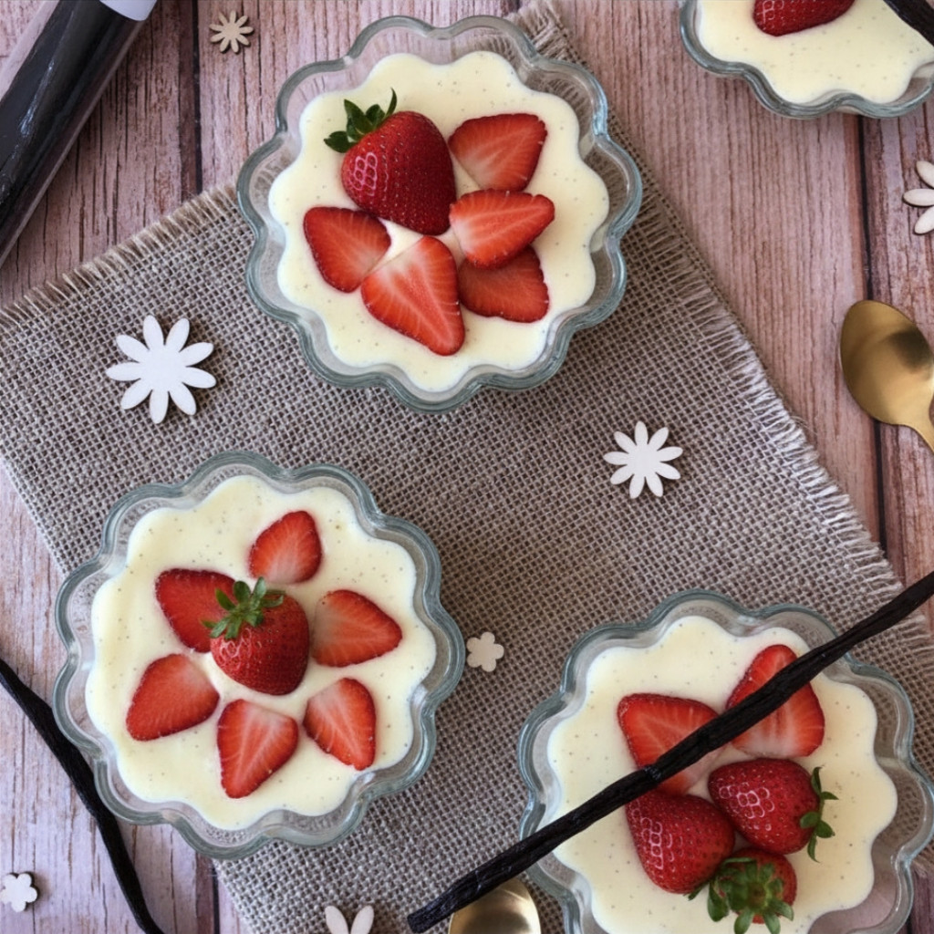 Recette Crème Dessert Vanille & Fraises Fraîches