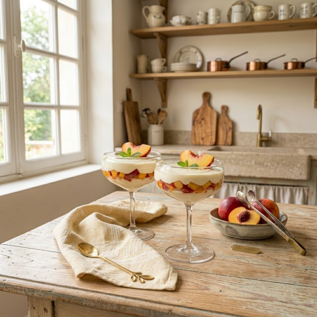 Recette Crème Vanille Douceur, Nectarines & Éclats Sablés