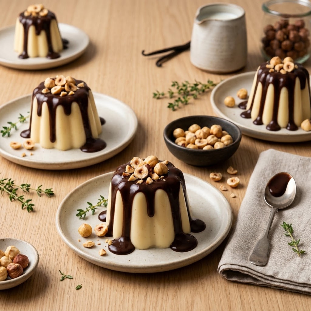 Recette Petits Flans Canelés au Chocolat Chaud & Noisettes
