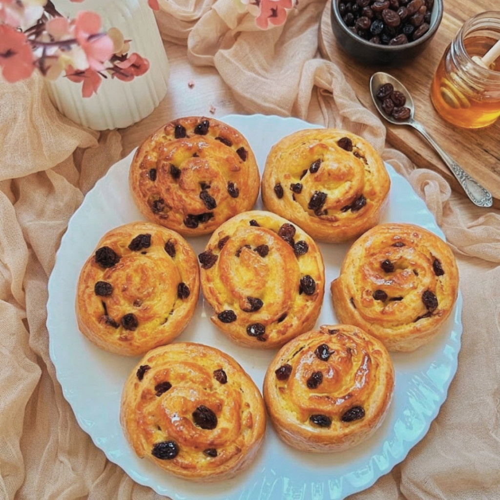 Recette Pains aux Raisins Briochés Express au Airfryer