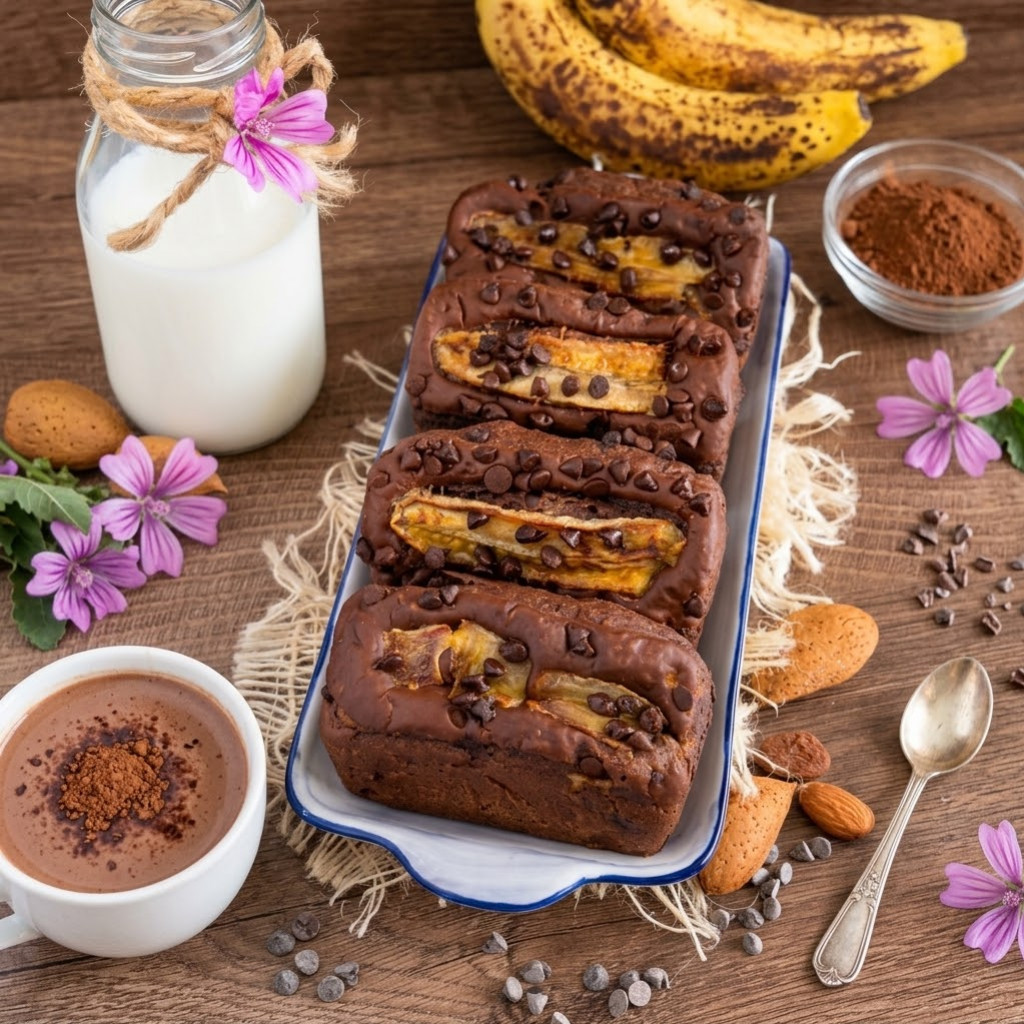 Recette Banana Bread Double Chocolat Sans Gluten & Vegan
