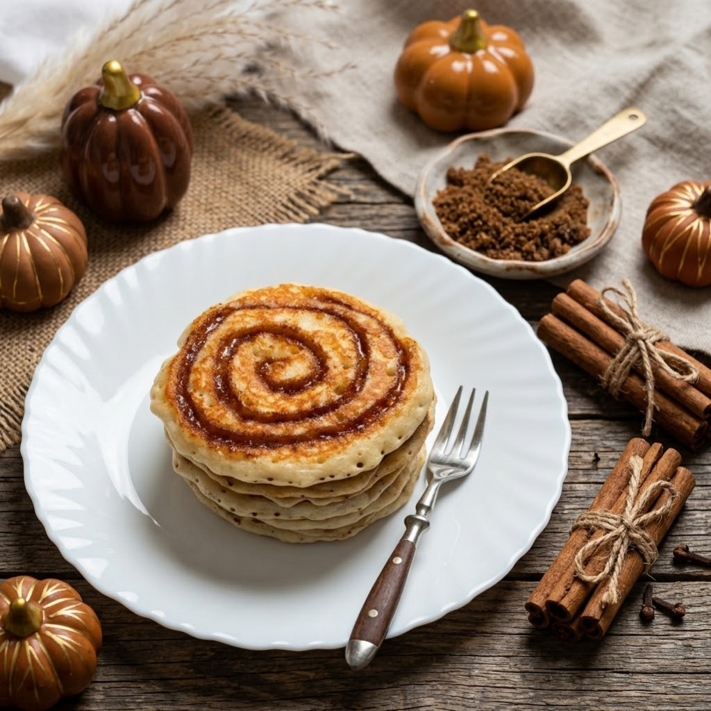 Recette Pancakes Façon Cinnamon Roll au Tourbillon de Cannelle