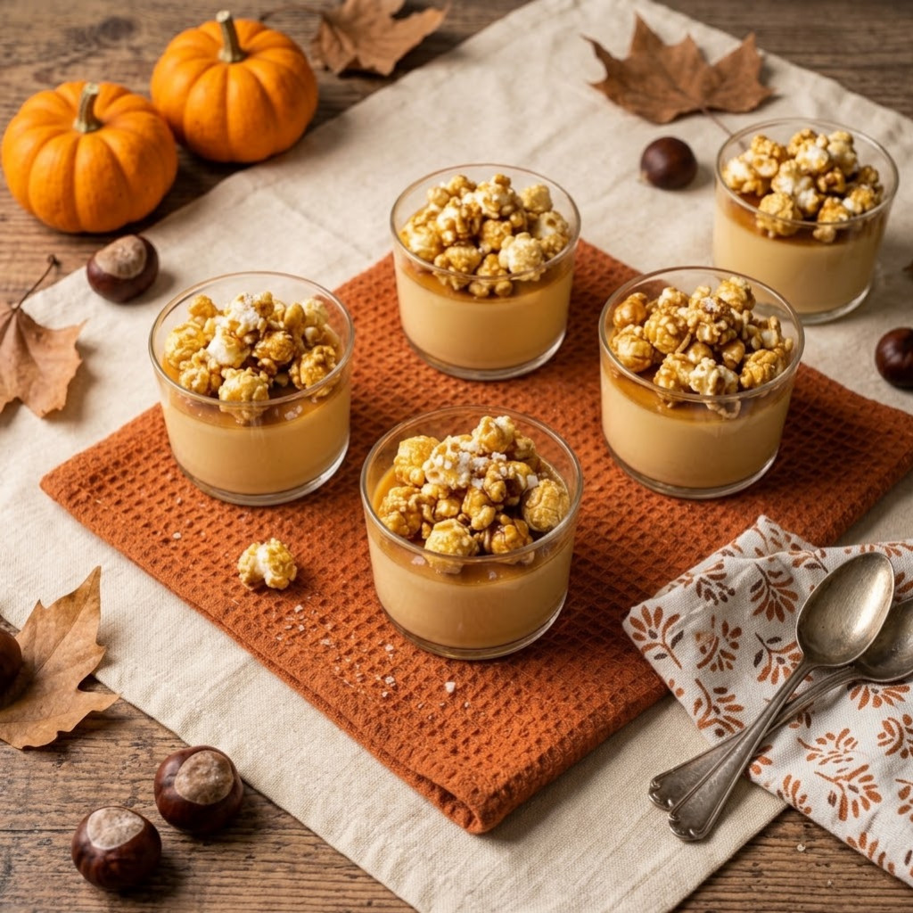 Recette Flan Caramel au Pop-corn Caramélisé & Fleur de Sel