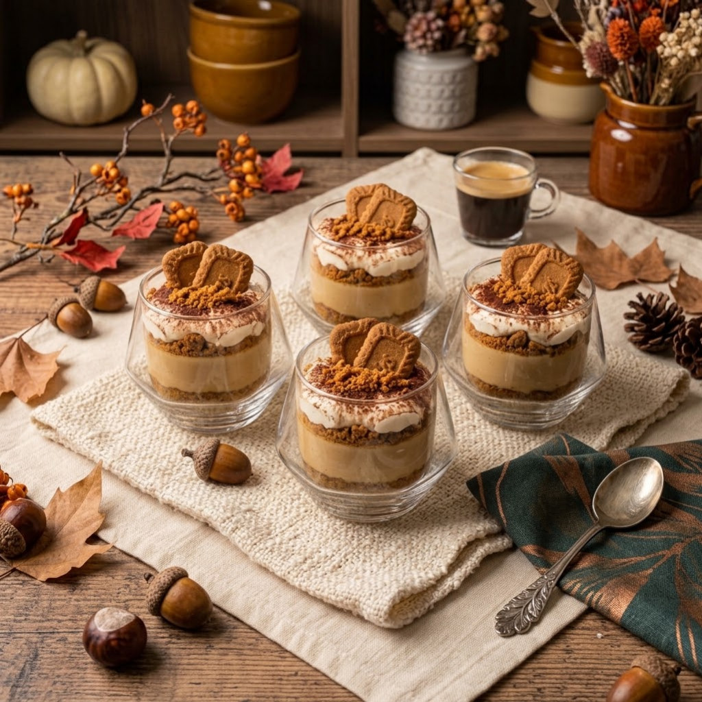 Recette Flan Café Façon Tiramisu d'Automne au Spéculoos Croustillant