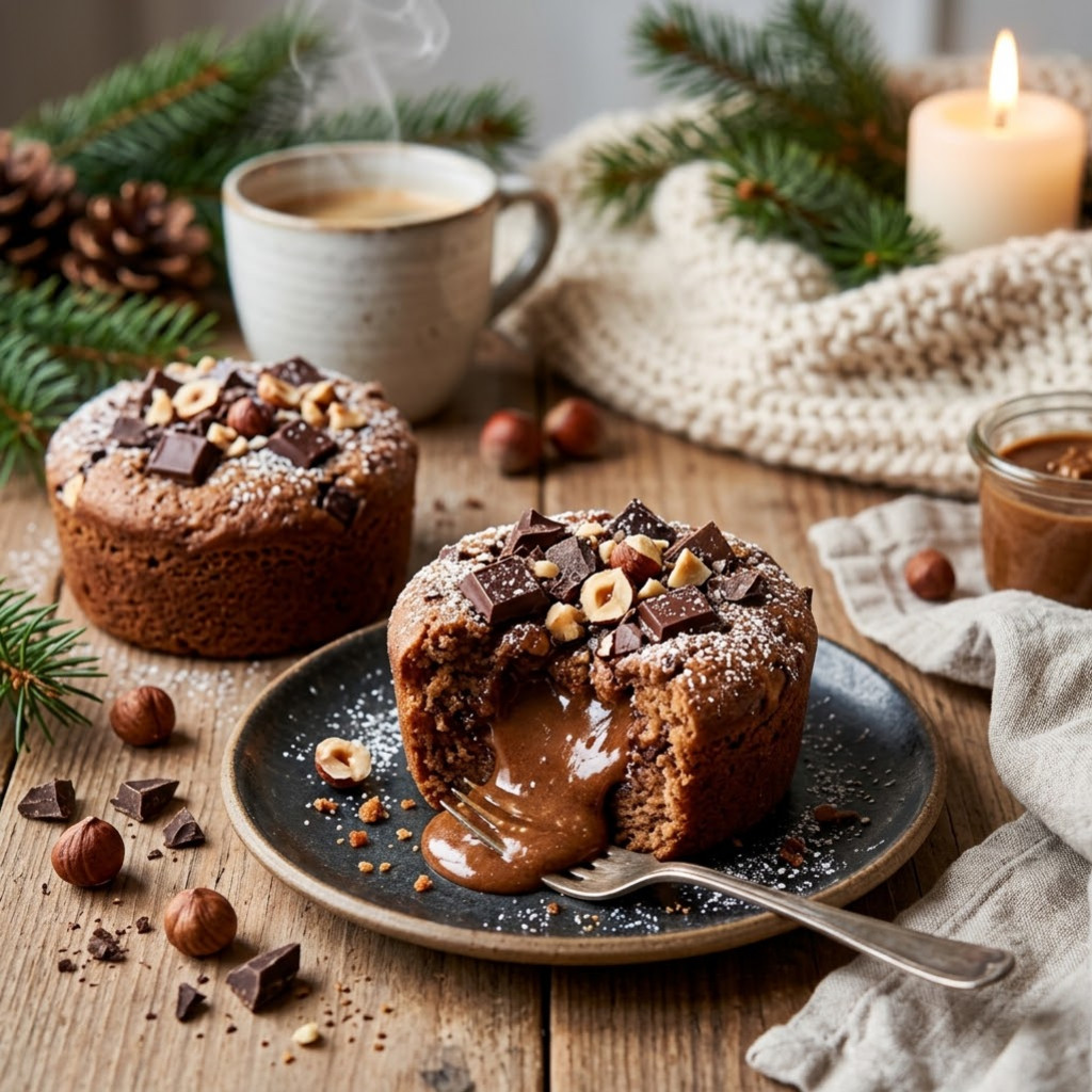 Recette Gâteau Moelleux aux Noisettes, Cœur Coulant Praliné & Éclats de Chunks