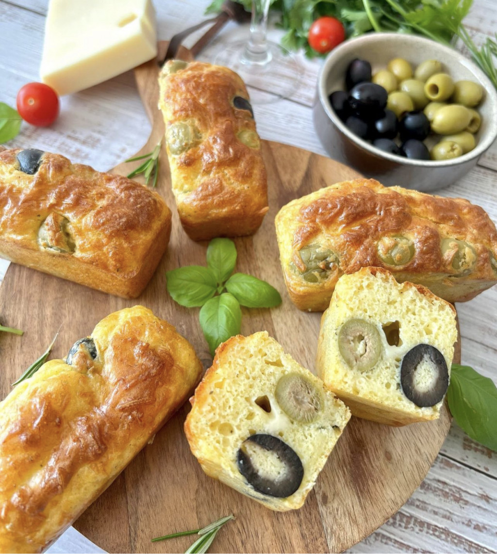 Recette cake olives coeur emmental