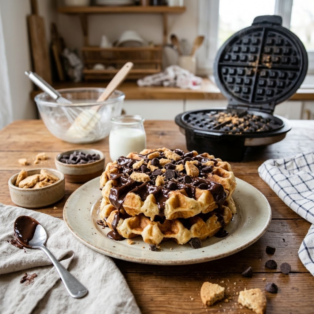 Recette Gaufres Express Chocolat Cookie : L'Astuce Secrète de Maman