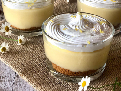 Recette Crèmes citron meringué et spéculoos 