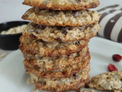 Recette Cookies healthy cranberries pépites