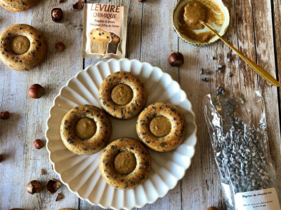 Recette Financiers tigrés praline noisettes !