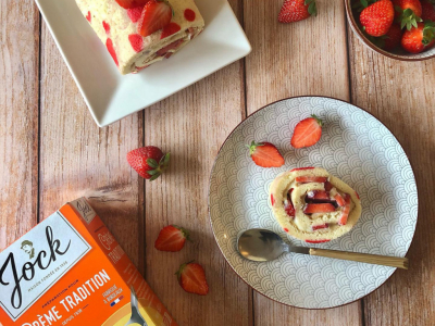 Recette facile du roulé aux fraises 