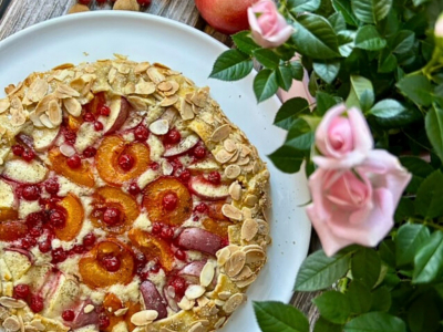 Recette Tarte Rustique Abricots Nectarines  Groseilles