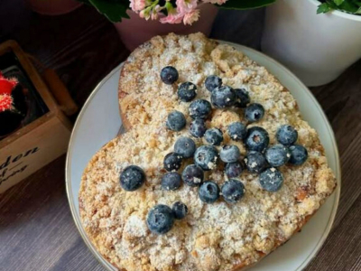 Recette Crumbcake aux myrtilles