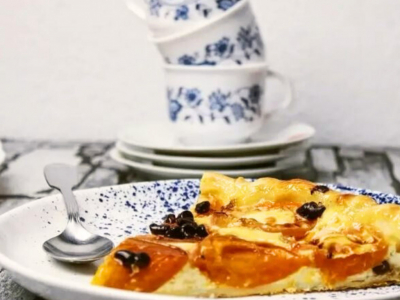 Recette Tarte normande aux abricots et pépites de chocolat