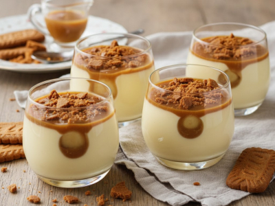Recette Flan Vanille Cœur Coulant Caramel Salé et Éclats de Spéculoos