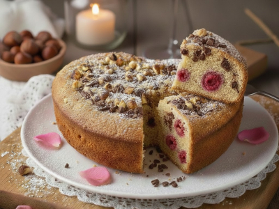 Recette  Moelleux Noisette, Cœur Fondant Choco-Framboise
