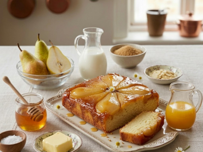 Recette Gâteau Renversé Express aux Poires 