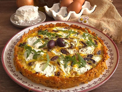 Recette Rösti Tart : Patate Douce & Chèvre Frais sans gluten