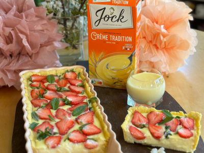 Recette Tartes aux fraises Crème vanille jock pâtissière 