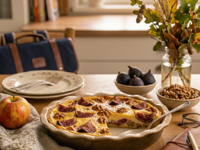 Recette Flan Pâtissier Crémeux aux Figues & Noix de Septembre 