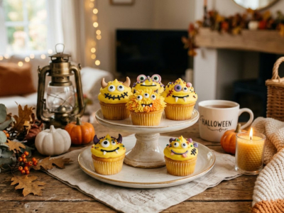 Recette Muffins monstres Citron  d'Halloween