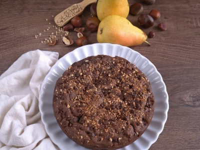 Recette Moelleux d'Automne Poire, Chocolat & Okara Sans Gluten