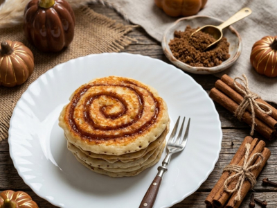 Recette Pancakes Façon Cinnamon Roll au Tourbillon de Cannelle