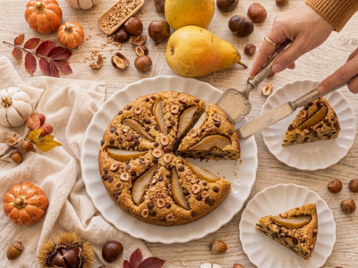 Recette Gâteau Moelleux aux Noisettes du Lot-et-Garonne, Poires Chocol