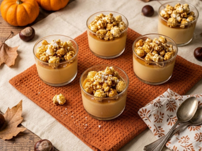 Recette Flan Caramel au Pop-corn Caramélisé & Fleur de Sel