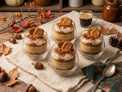 Recette Flan Café Façon Tiramisu d'Automne au Spéculoos Croustillant