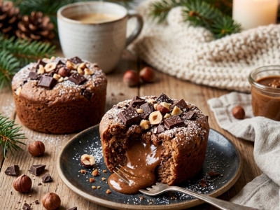 Recette Gâteau Moelleux aux Noisettes, Cœur Coulant Praliné & Éclats de Chunks