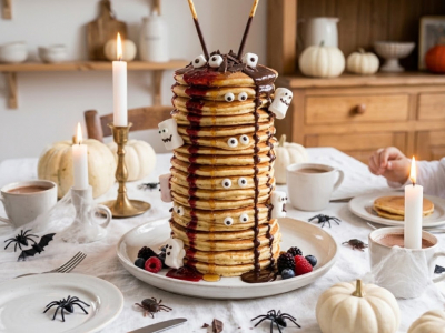 Recette Pancakes Halloween : La Tour des Monstres Ultra-Moelleuse et Inratable